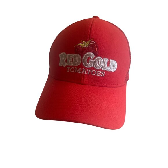 Red Gold Tomatoes Red Trucker Hat Cap Adjustable Snapback - Picture 1 of 6